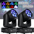 2x 150W Beam Moving Head Wash Bühnenlicht 8 Gobo 3 Prisma LED DMX RGBW DJ Show