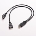 A Stecker Auf 2 Dual USB Buchse Jack Y Splitter Hub Netzkabel Adapterkabel
