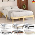 Massivholzbett Holzbett Bett Doppelbett Einzelbett Bettgestell Bett 75-200cm