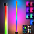 LED Stehlampe Wohnzimmer 120cm Ecklampe RGB Dimmbar Standleuchte mit Musik-Sync~