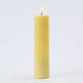 LED Kerze Mia Deluxe Echtwachs 3D Flamme Wachsspiegel flackernd H: 20cm gelb