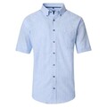 Casamoda Herren Leinenhemd kurzarm Casual Fit blau 954457100 100