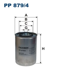 FILTRON Kraftstofffilter PP 879/4 mit Wasserabscheider Anschraubfilter für HD MP