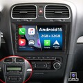 Für VW GOLF VI 2008-2012 Android 15 2+32G Carplay Autoradio GPS WIFI RDS Kamera+