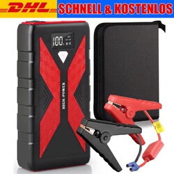 99800mAh Auto KFZ Starthilfe Jump Starter 12V Ladegerät Booster Power Bank PKW