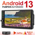 Pumpkin 7"Android 13 Autoradio 2 DIN GPS Navi 4GB 64GB Carplay USB DAB Bluetooth