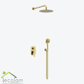 Unterputz Set Duschsystem Handbrause Armatur Dusche Regendusche Clever in Gold