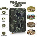 Wildkamera Überwachungskamera HD 1080P 12MP Jagdkamera Fotofalle PIR Nachtsicht