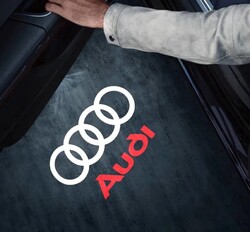 2X LED TÜRLICHT EINSTIEGSBELEUCHTUNG MIT PROJEKTOR FÜR A6 A5 A4 A3 A1 Q7 Q5 Q3