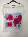 Seidenshirt Hallhuber, Gr S, handbemaltes Unikat, sehr guter Zustand