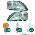 Hauptscheinwerfer Set H4 mit Blinklicht passt für Dacia Logan 05-08