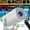 2025 NEU Beamer Projektor 4K UHD WiFi Bluetooth Android 11 Heimkino Mini Tragbar