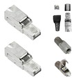 2x Netzwerkstecker RJ45 Cat6A Cat7 feldkonfektionierbar geschirmt werkzeuglos
