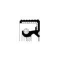1x Wellendichtring, Differential CORTECO 01020536B passend für AUDI