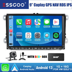 9" Android 13 Carplay Autoradio GPS DAB+ Kamera Für VW Golf 5 Polo Touran Caddy