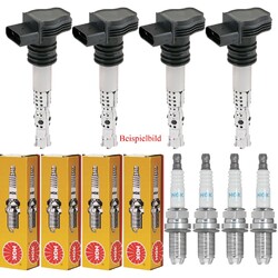 4x FEBI BILSTEIN Zündspule+NGK Zündkerze für Lexus IS II GSE2_ ALE2_ USE2_