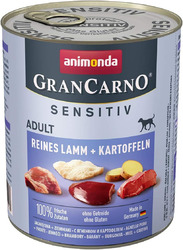 animonda GranCarno Hundefutter Adult Sensitiv, Nassfutter für ausgewachsene... 