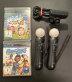 PlayStation Move Motion Controller Twin Pack Komplett Set Ps3 Eye Cam + 2 Spiele