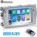 Autoradio Android 13 Carplay GPS Navi WIFI 64G Für Ford Focus MK2 Mondeo C S Max