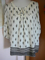 Esprit Bluse Tunika Schlupfbluse Creme Weiß/schwarz  Gr. L Gr.42 !  Neuw.#