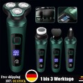 4 in 1 Rasierer Herren Elektrisch LED Display 3D Rasierapparat Elektrorasierer