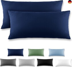 REDKEY Kissenbezug 40x80 cm - 2er Set Kopfkissenbezug - Mikrofaser Kissenhülle 