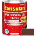 Consolan Wetterschutz-Farbe Holzfarbe Holzschutz braun 2,5 Liter