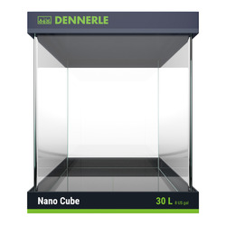 Dennerle Nano Cube 30 Liter mit Abdeckscheibe, Rückwandfolie und Schutzunterlage