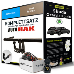 Für SKODA Octavia Kombi IV NX5 Anhängerkupplung abnehmbar +eSatz 7pol 03.20- KitFlashSale 10% Rabatt* bis 16.05.