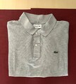 Lacoste (Gr. 40 42) Poloshirt Damen Polohemd Shirt Polokragen, Grau