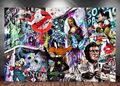 LEINWAND BILDER XXL ABSTRAKT STREET ART TIMES SQUARE GRAFFITI POP ART POSTER