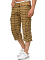 Indicode Herren Cargoshorts Nicolas Check-3/4 Shorts Bermuda Dreiviertel Hose