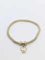 Silberfarbenes Herz Bettel Mesh Armband, Herz Armband