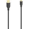 Hama USB-Kabel  USB 2.0 USB-A Stecker, USB-Micro-B Stecker 0.75 m Schwarz  00...