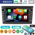 DAB KAM Für Opel Corsa C/D Zafira B Astra G H Android14 Carplay Autoradio GPS BT
