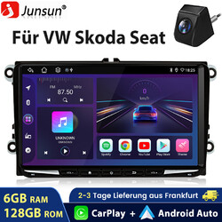 Android 14 Autoradio Carplay Für VW GOLF 5 6 Touran Tiguan 6+128GB GPS SWC BT 4G