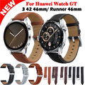 Für Huawei Watch GT GT 2e 2 46mm 42mm/Watch 3 3 Pro Echtes Leder Armband Ersatz