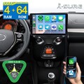 4+64G Android 15 Autoradio GPS BT Navi für Citroen C1 Peugeot 108 Toyota Aygo II
