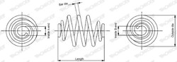 1x Fahrwerksfeder MONROE SPRINGS SP0419 für OPEL 12 CORSA S93 12V F08 F68 M68