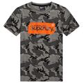 Superdry Herren-T-Shirt Core-Logo-Etikett Pullover T-Shirt Schnee Camouflage Fitnessstudio Laufshirt