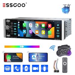 Autoradio 1 DIN Kabelloses Carplay Android Auto IPS Touch Screen AUX TF USB Kam