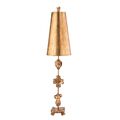 Tischleuchte Beistelllampe Wohnzimmerleuchte Stahl Gold H 97,7 cm