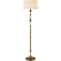 Luxus Elegante Stehlampe Antik Messing Kristall Beige Organza Schirm 6 Fuß Hoch