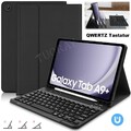 Bluetooth QWERTZ Tastatur für Samsung Galaxy Tab A9 Plus A8 S9 FE S8 Schutzhülle