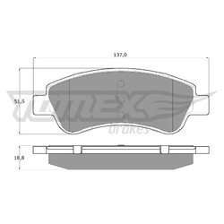Tomex Brakes Bremsbelagsatz Bremsklötze vorne TX14-64 1464 23599 | 750949