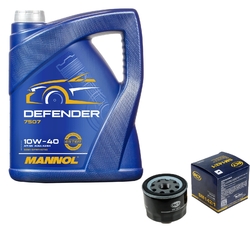 Ölwechsel Set 5 Liter MANNOL Defender 10W-40 + SCT Ölfilter Service 10164139