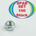 100 Sechskantmuttern M6 Gewinde-Sechskantmutter verzinkt DIN 934 Kl. 8 Mutter