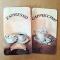 2 Universal-Herdabdeckungen WENKO Glas 52 x 30 cm Motive Cappuccino-Espresso