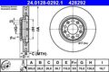 2x ATE 24.0128-0292.1 Bremsscheibe passend für FIAT JEEP