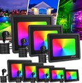 LED Fluter Außen Strahler 10-100W Flutlicht RGB Scheinwerfer Gartenlampe Dimmbar